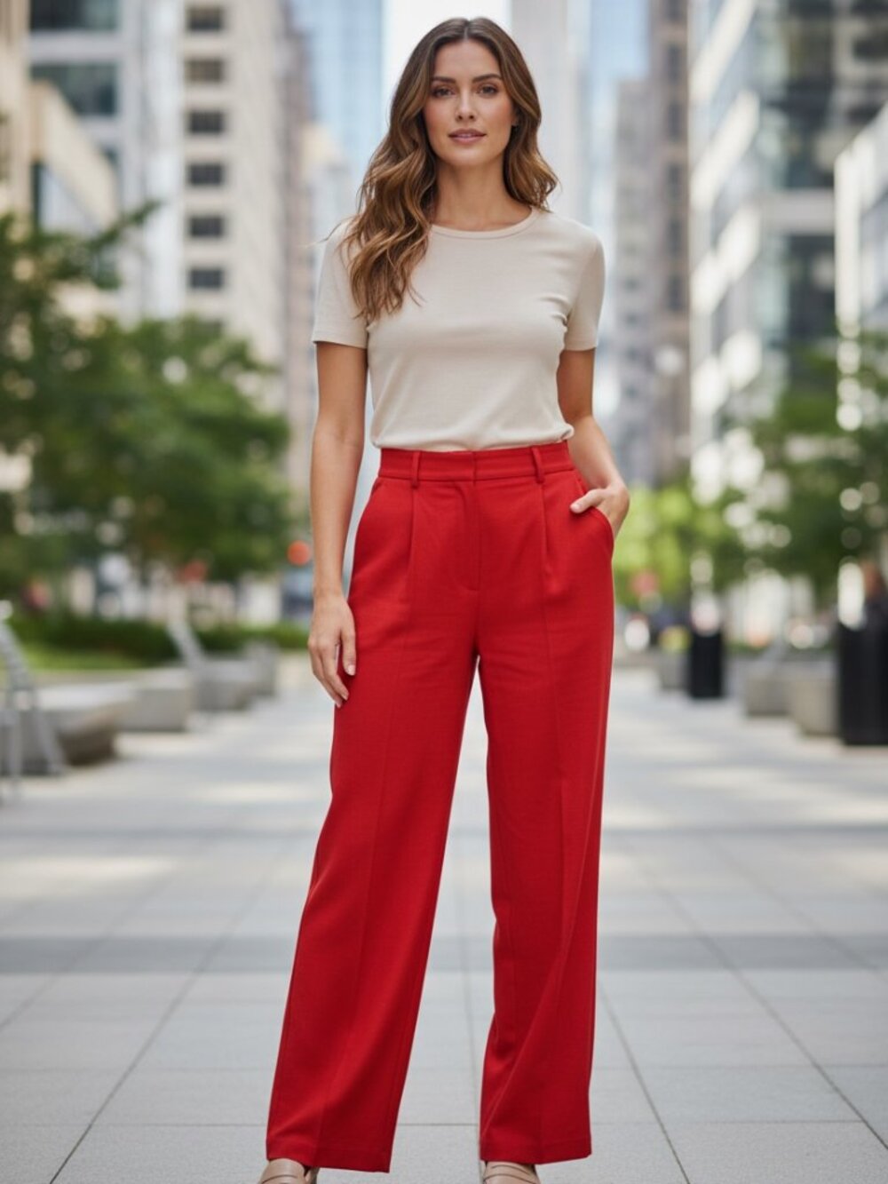 Red Sag Harbor, Comfort Stretch Dress Pants Front Pockets Size 8